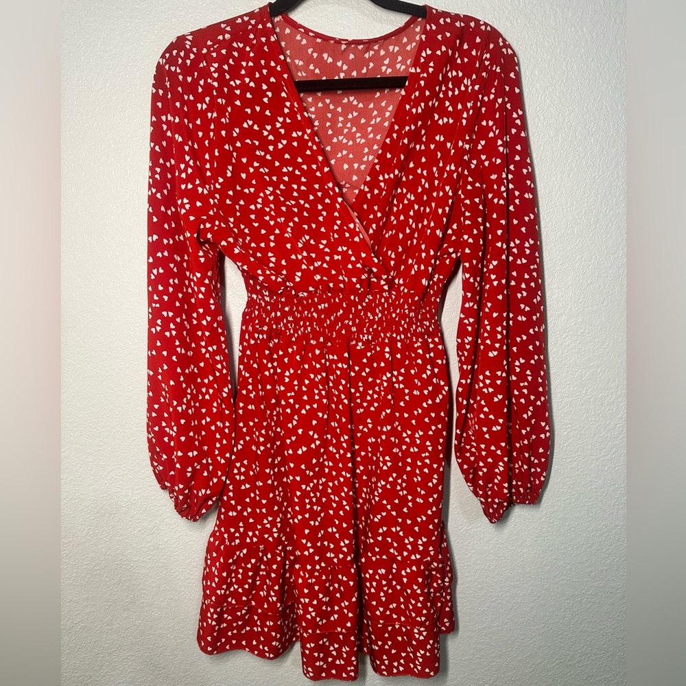 Red heart dress